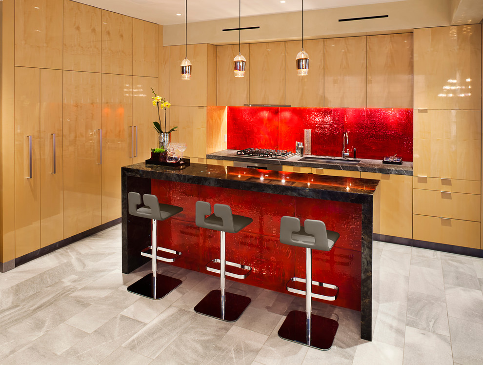 High Gloss Lacquer  for Contemporary Kitchen with Contemporary Kitchen