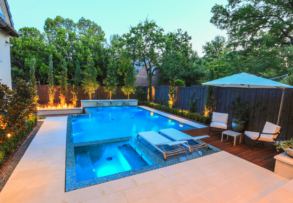 Ipe Cavalli Ideas  for Contemporary Pool with Fire Feature