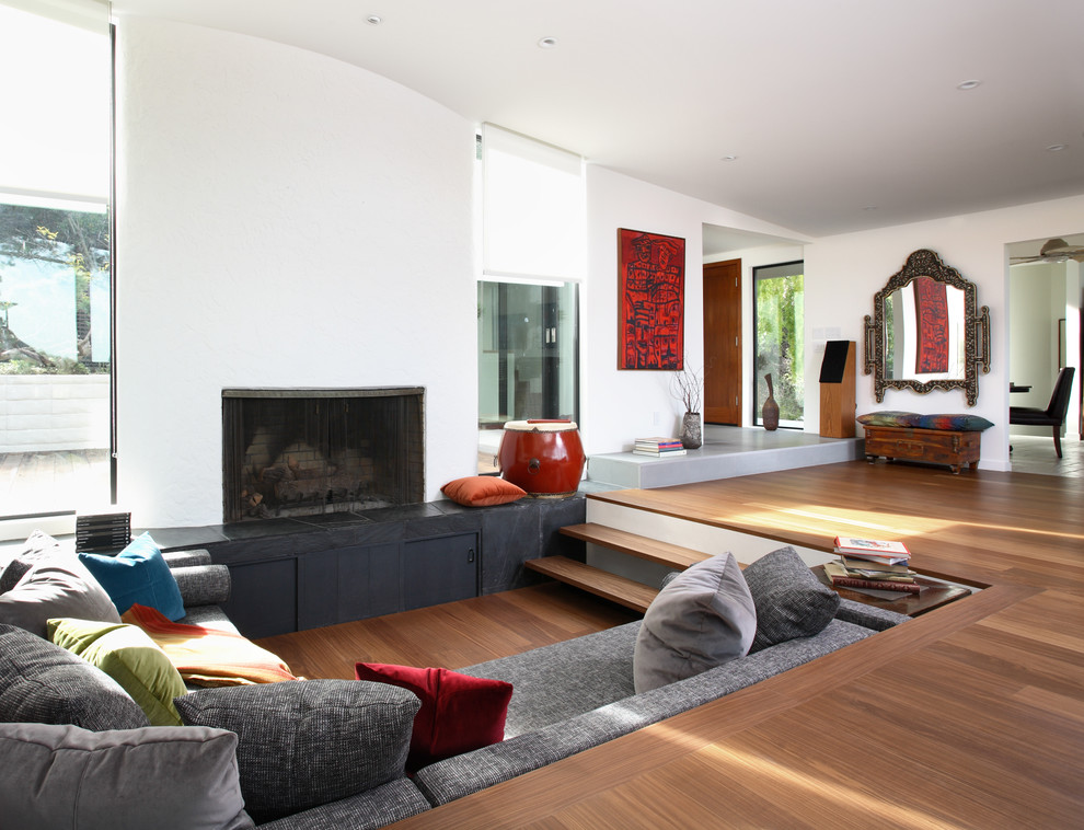 Living Room Seating  for Eclectic Living Room with European Floors