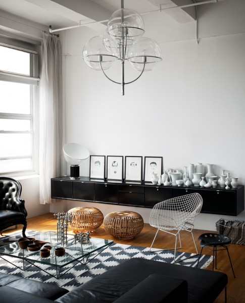 Lyndon Furniture for Industrial Living Room with Poufs