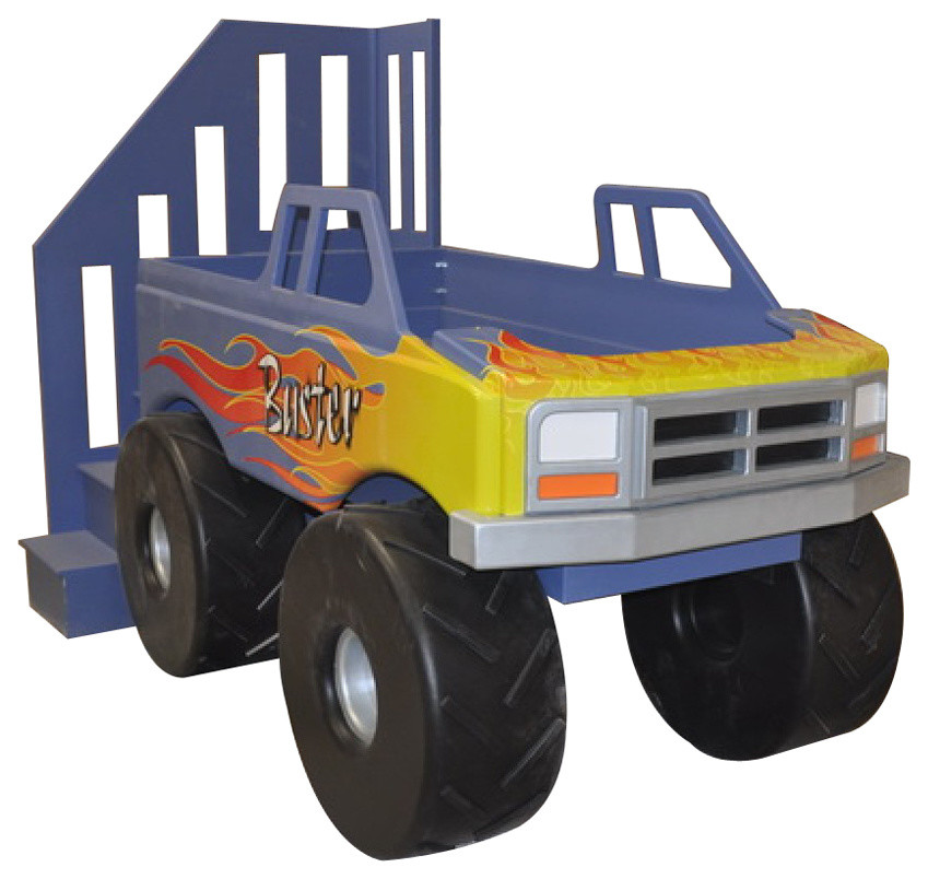 Monster Truck Bed  for Traditional Kids with Custom Painted Beds