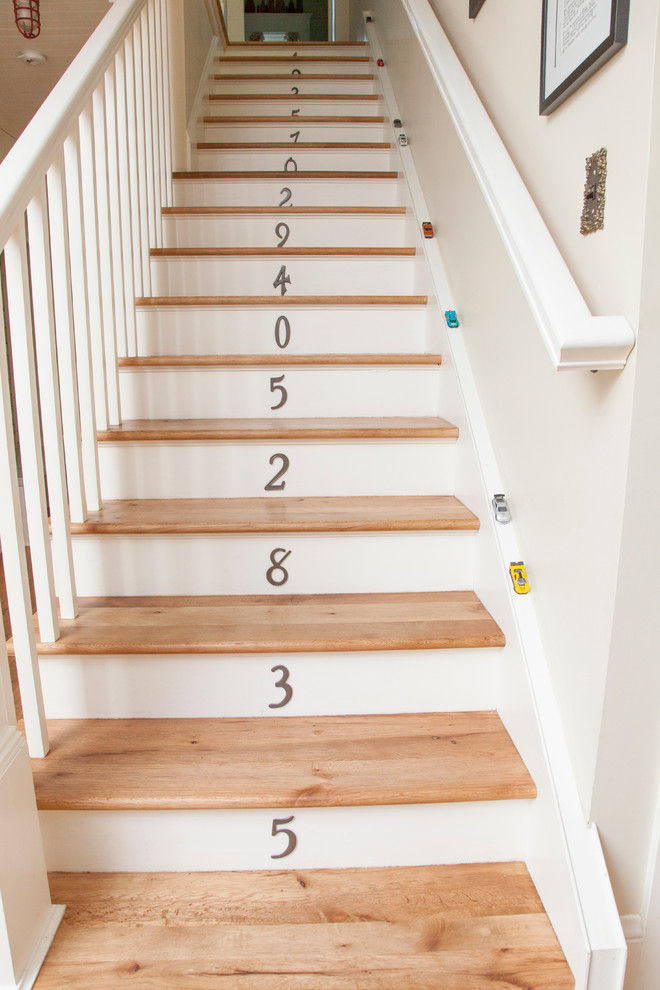 Race Track Ideas  for Eclectic Staircase with Matchbox Cars