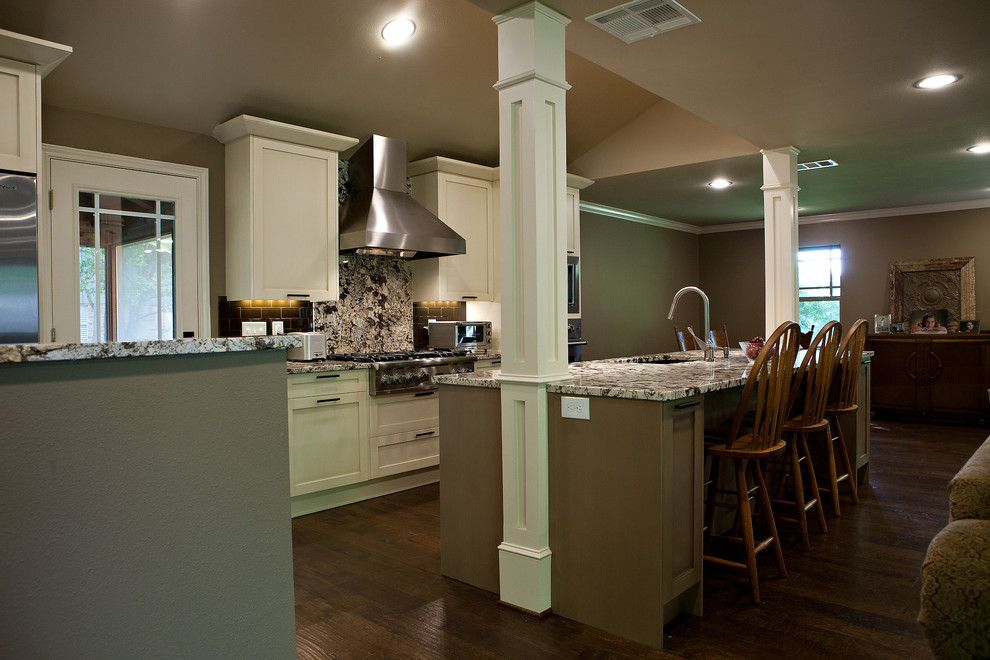 Single Wall Open Concept Kitchen  for Traditional Kitchen with Viking Appliances