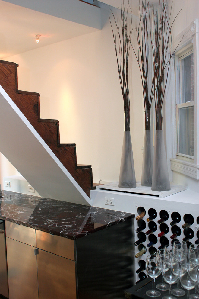 Sticks in Vase  for Contemporary Kitchen with Wood Cabinet