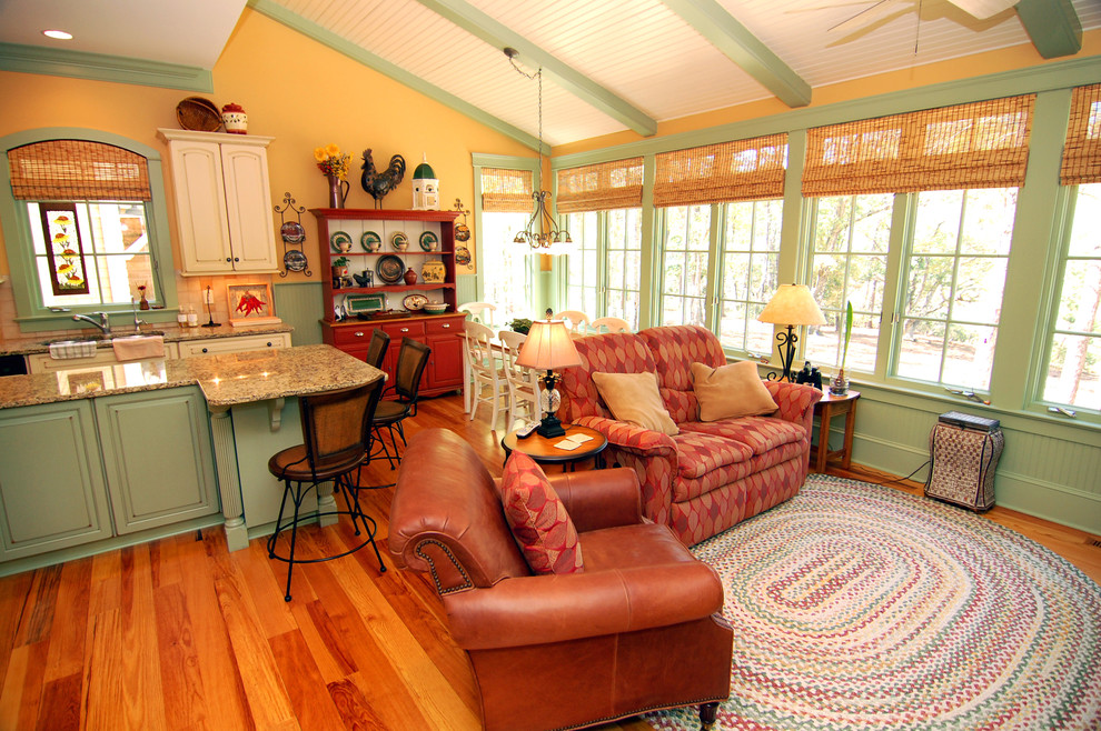 Capel Rugs for Traditional Living Room with Wood Paneling