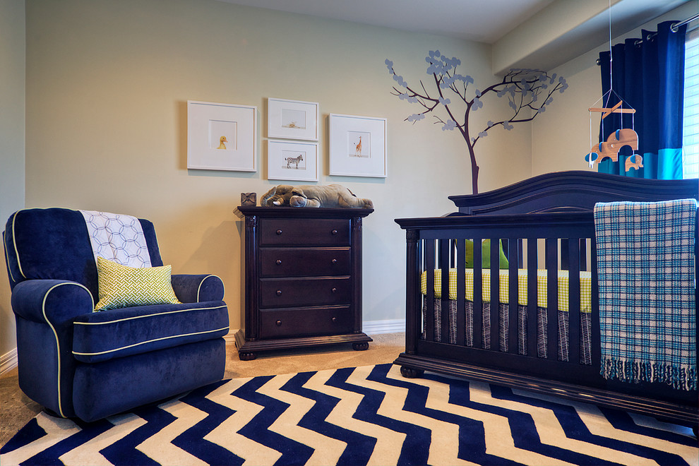 Capel Rugs for Traditional Nursery with Dark Wood Furniture