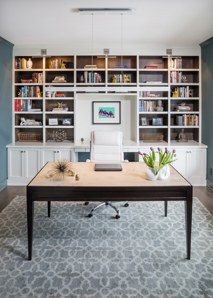 Capel Rugs for Transitional Home Office with Bookcase