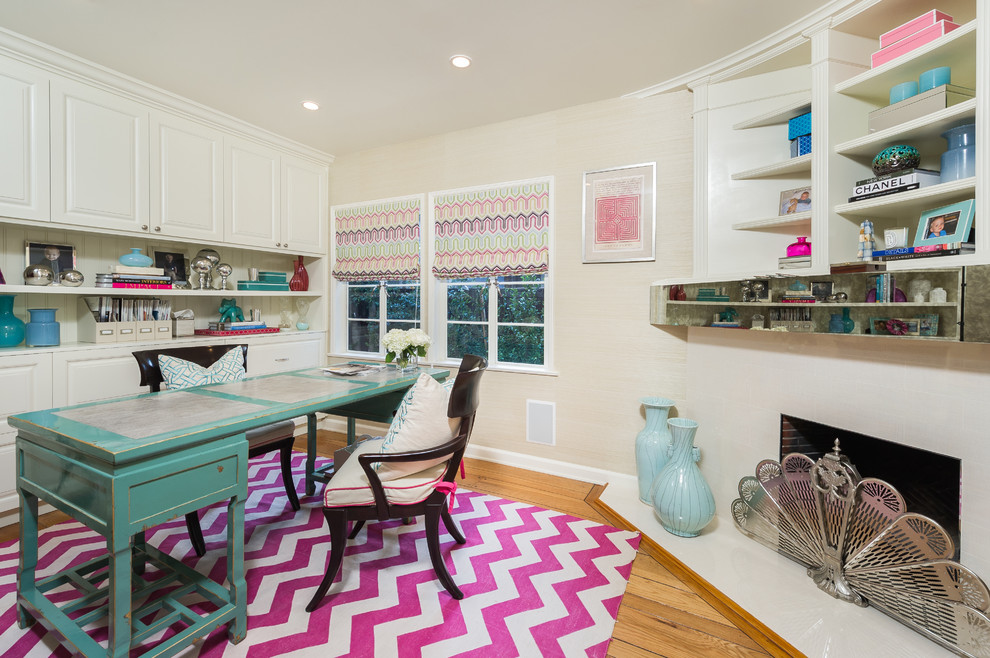 Chevron Rug for Shabby Chic Style Home Office with Pink Chevron Rug