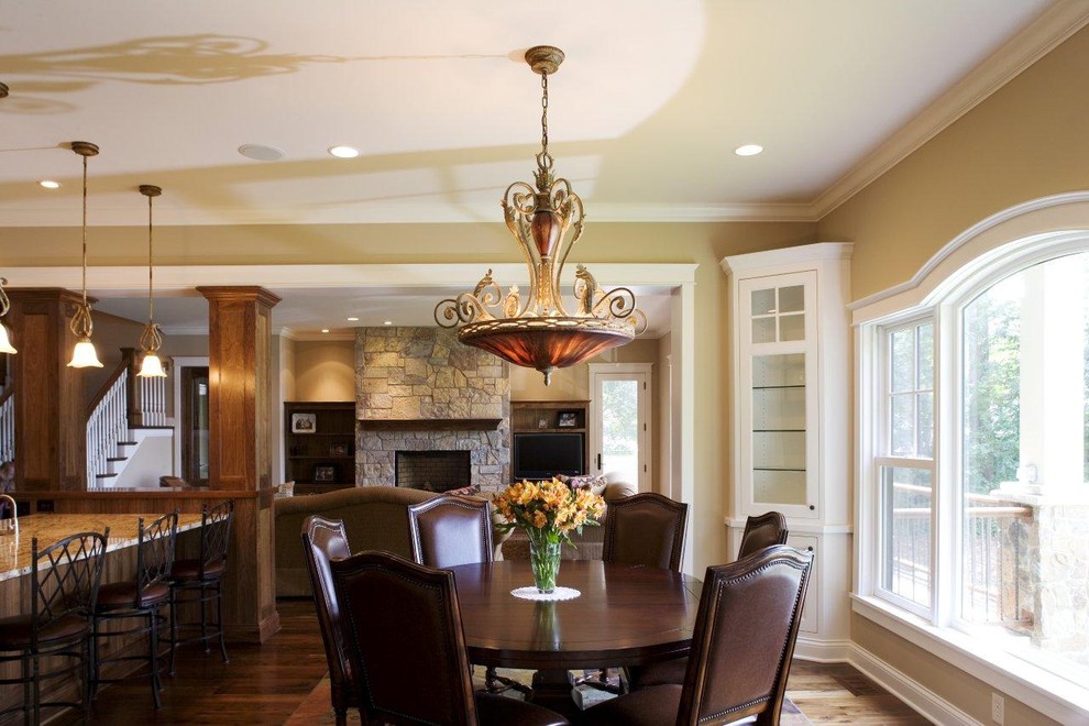 Corner Curio Cabinet for Traditional Kitchen with Traditional