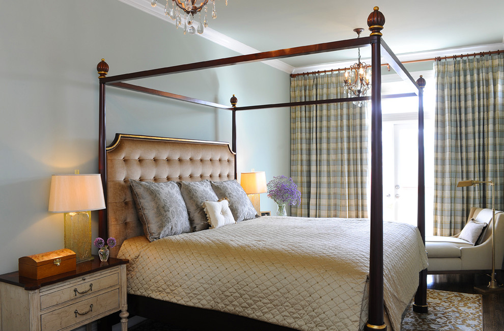 Coverlet for Traditional Bedroom with Chandelier