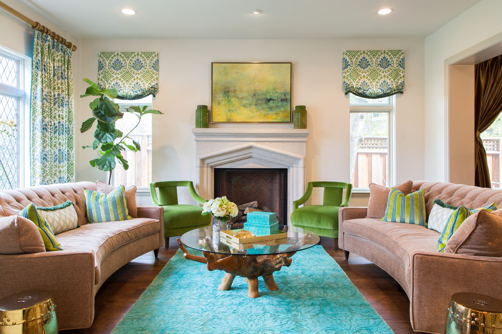 Curved Couch for Traditional Living Room with Traditional