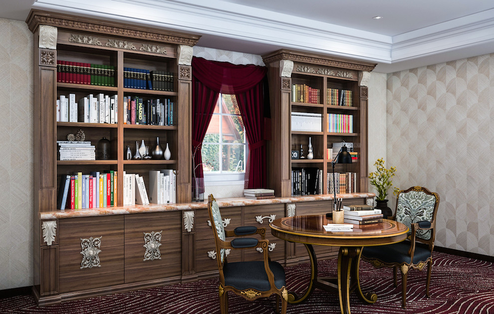 Desk with Hutch for Victorian Home Office with Home Office Design