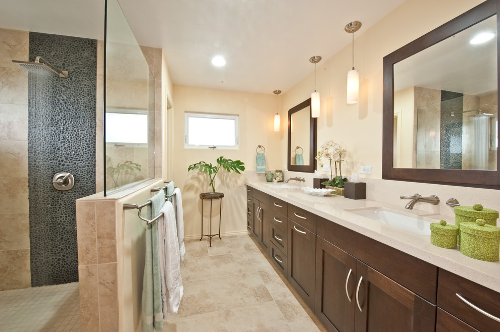 Feiss Lighting for Transitional Bathroom with Master Bath