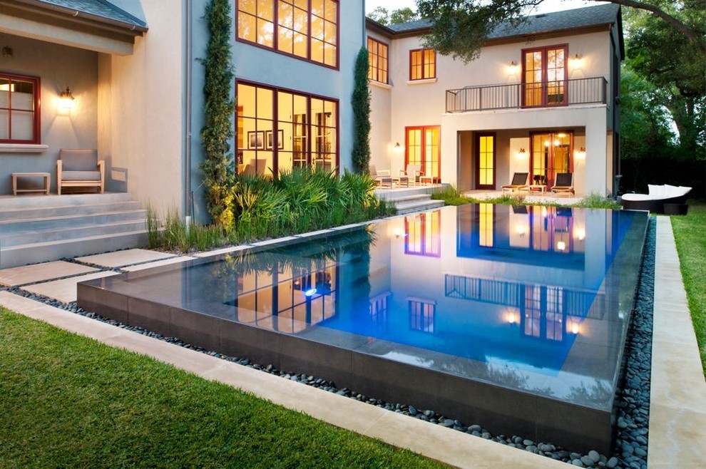 Pool Floats for Contemporary Pool with Pool Renovation