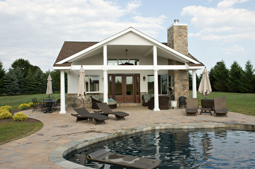 Pool Floats for Traditional Pool with Paved Pool Surround