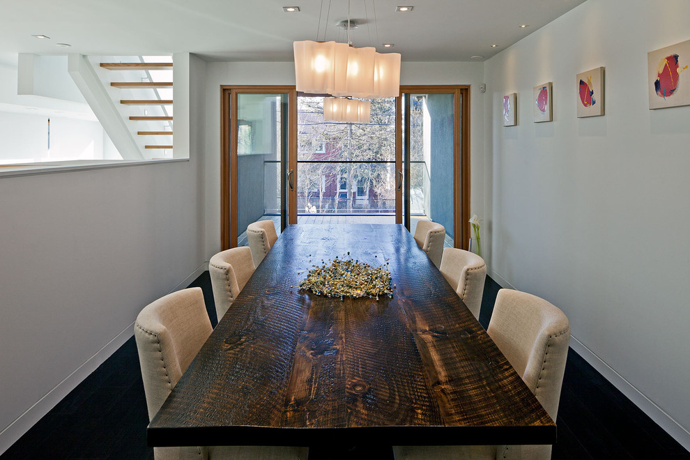Pub Tables and Chairs for Contemporary Dining Room with Recessed Lighting