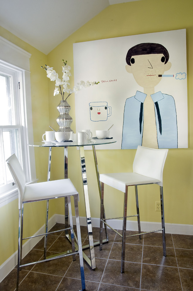 Pub Tables and Chairs for Eclectic Dining Room with Bar Table