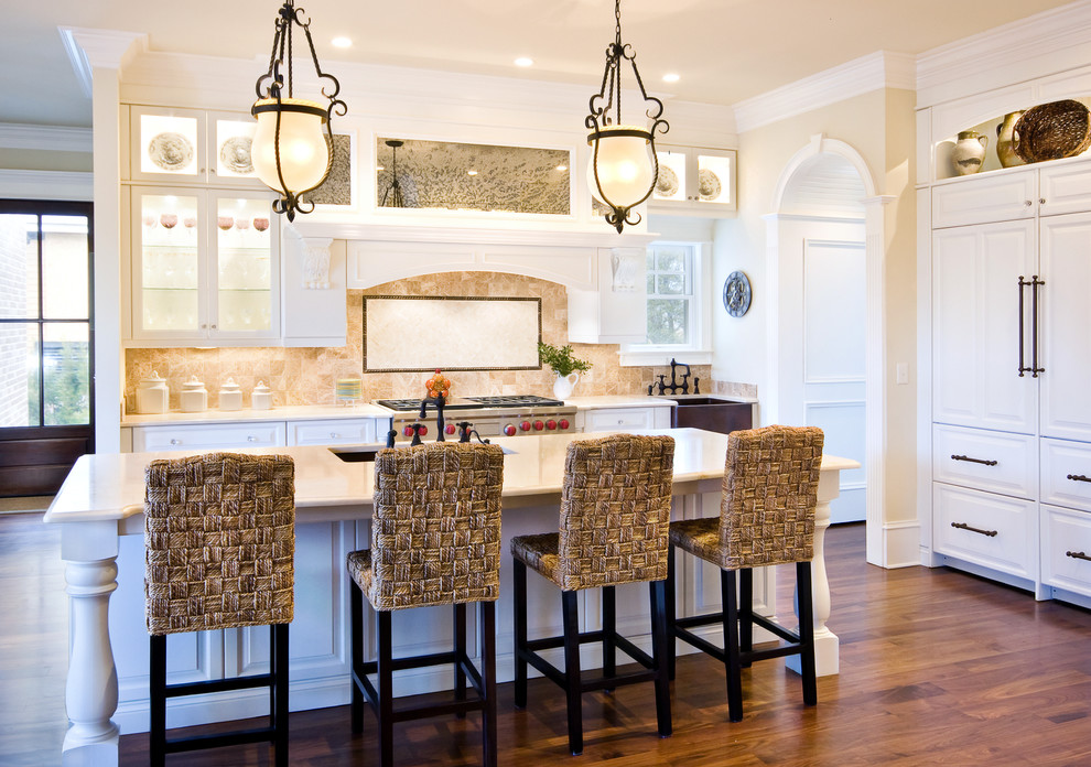 Seagull Lighting for Traditional Kitchen with White Kitchen