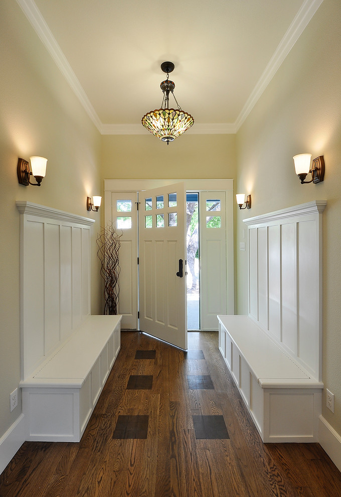Tiffany Lamps for Traditional Entry with White Casing