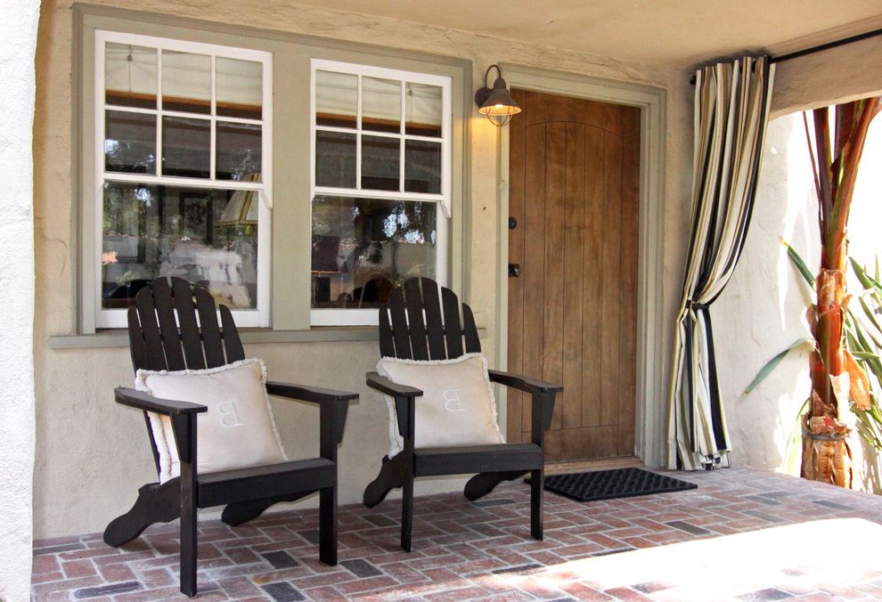 Adirondack Chairs for Mediterranean Porch with Front Door