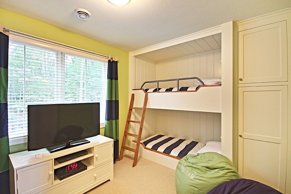 Bean Bag Chairs for Traditional Kids with Accent Wall