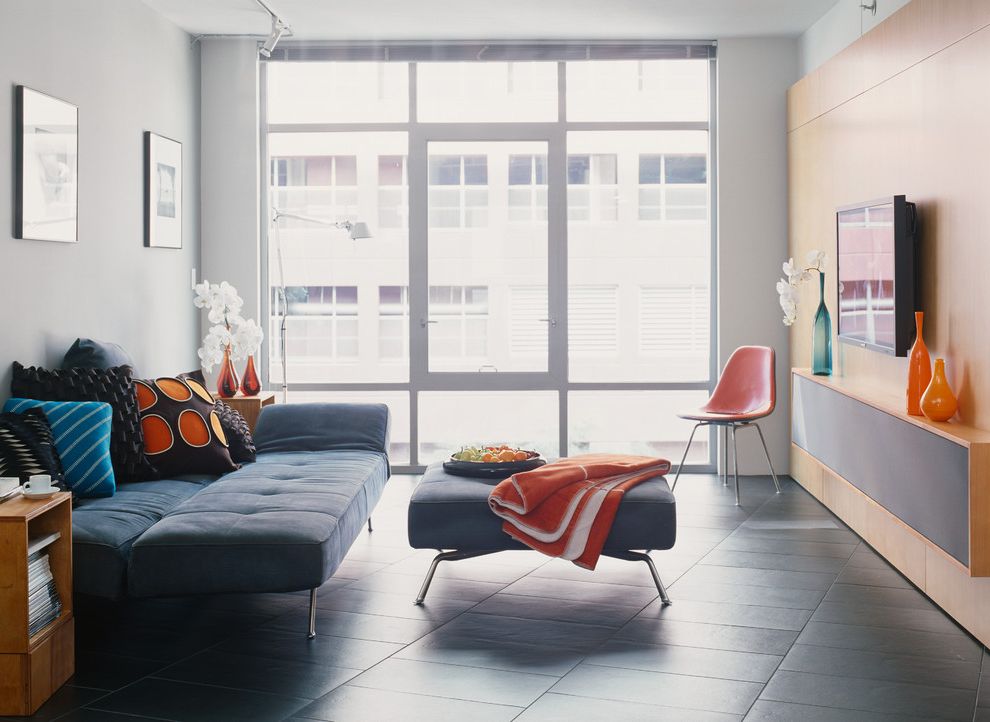 Futon Covers for Contemporary Living Room with Pillows