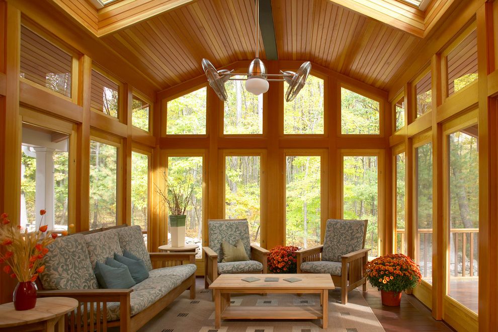 Futon Covers for Craftsman Porch with Orange Flowers