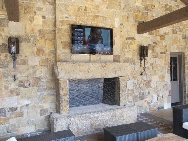 Futon Covers for Mediterranean Patio with Wall Mounted Tv