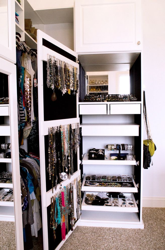 Jewelry Armoire for Traditional Closet with Jewelry Storage
