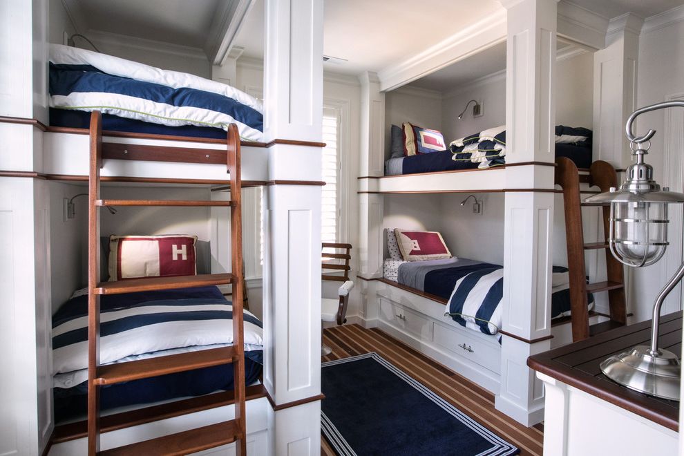 Nautical Bedding for Beach Style Kids with Coastal Bedroom