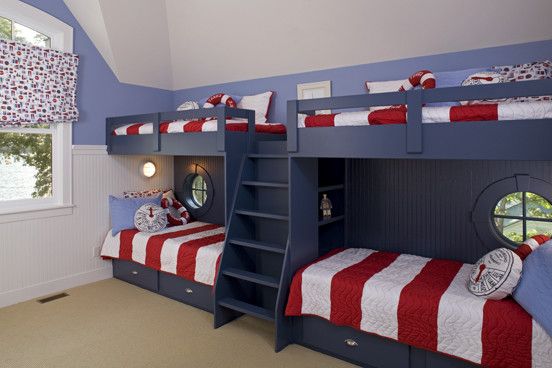 Nautical Bedding for Traditional Kids with White