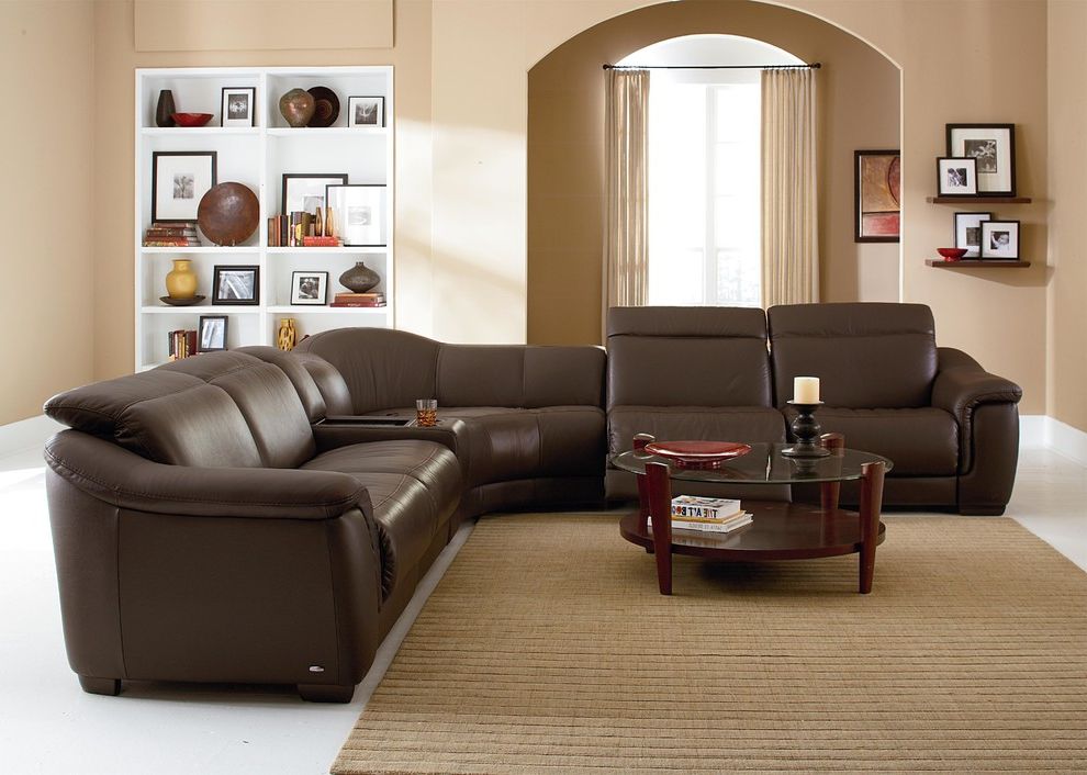 Reclining Sectional for Contemporary Living Room with Contemporary Living Room