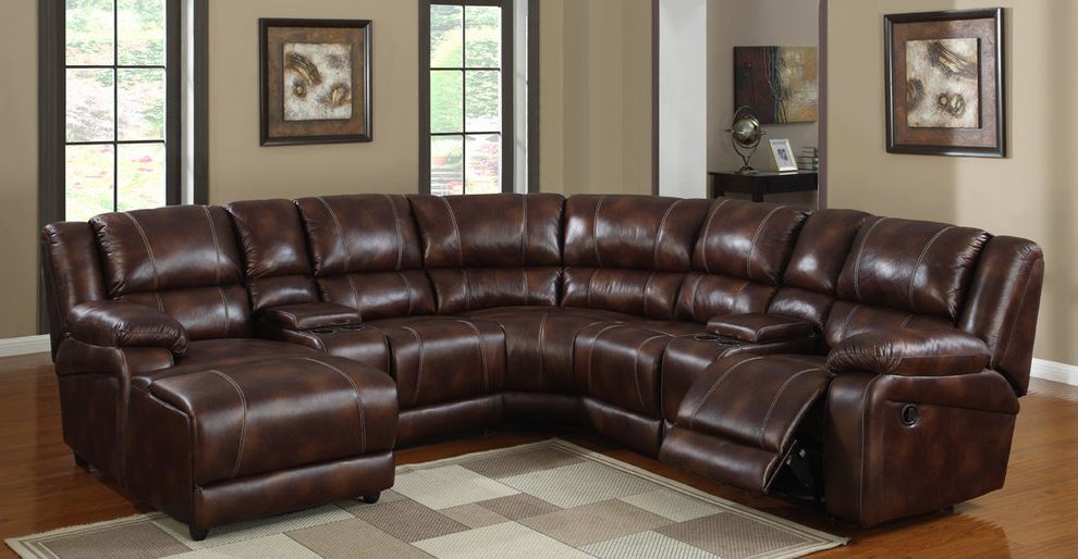 Reclining Sectional for Contemporary Living Room with Homelegance