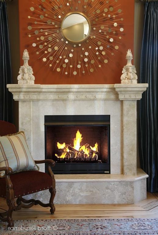 Starburst Mirror for Traditional Living Room with Traditional
