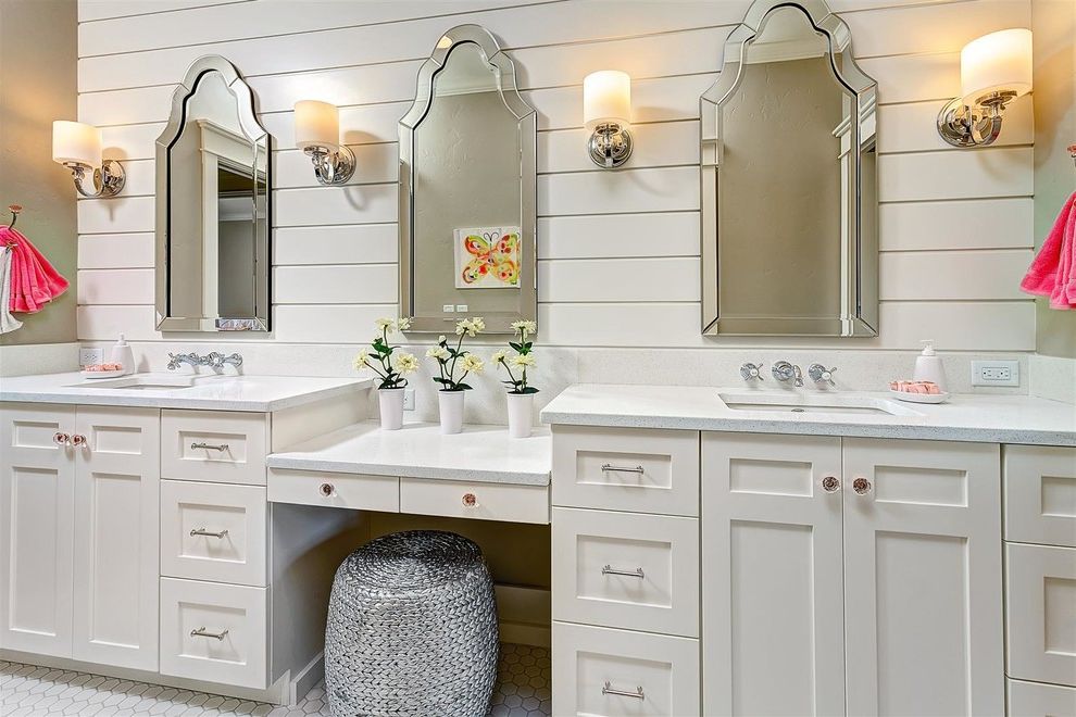 Uttermost for Traditional Bathroom with Wall Sconce Silver Stool
