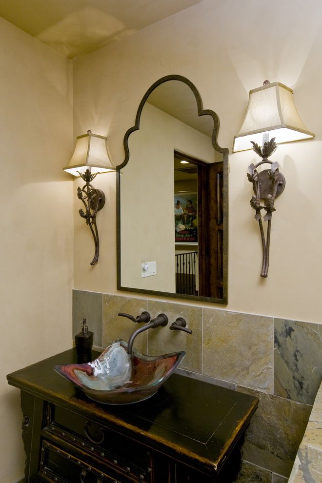 Uttermost for Traditional Powder Room with Ornate Lighting Fixtures
