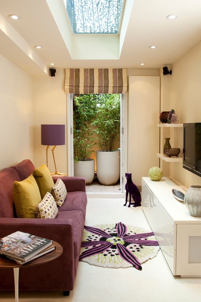 Cheap Living Room Sets Under $500 with Transitional Living Room Purple and Green Scheme