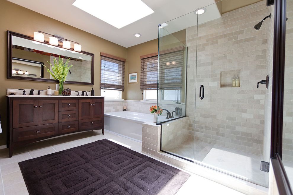 3x5 Bathroom Rugs with Traditional Bathroom Double Vanity
