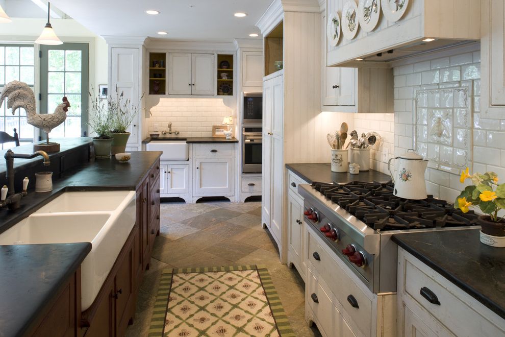 60 Inch Kitchen Sink Base Cabinet with Traditional Kitchen Subway Tile