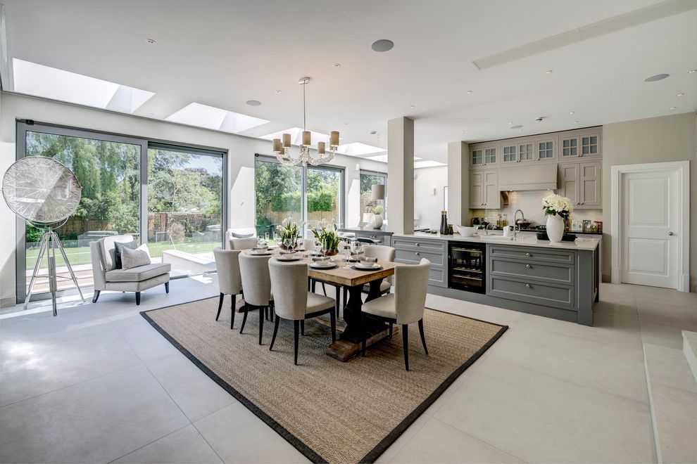 8x10 Natural Fiber Rug with Transitional Kitchen Snug
