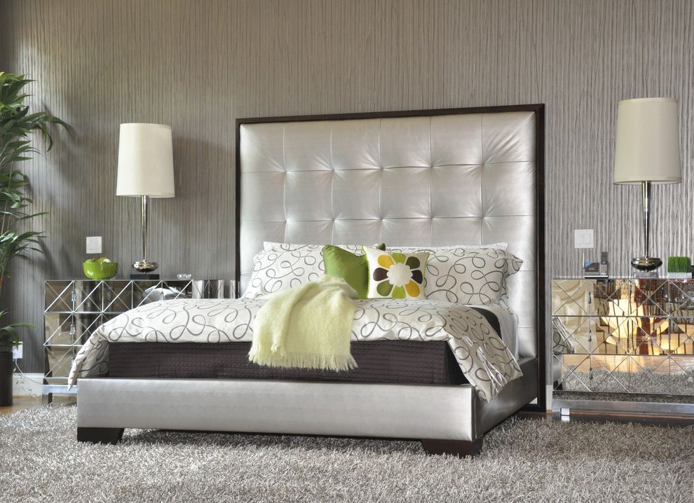 Alaskan King Bed with Contemporary Bedroom Metallic
