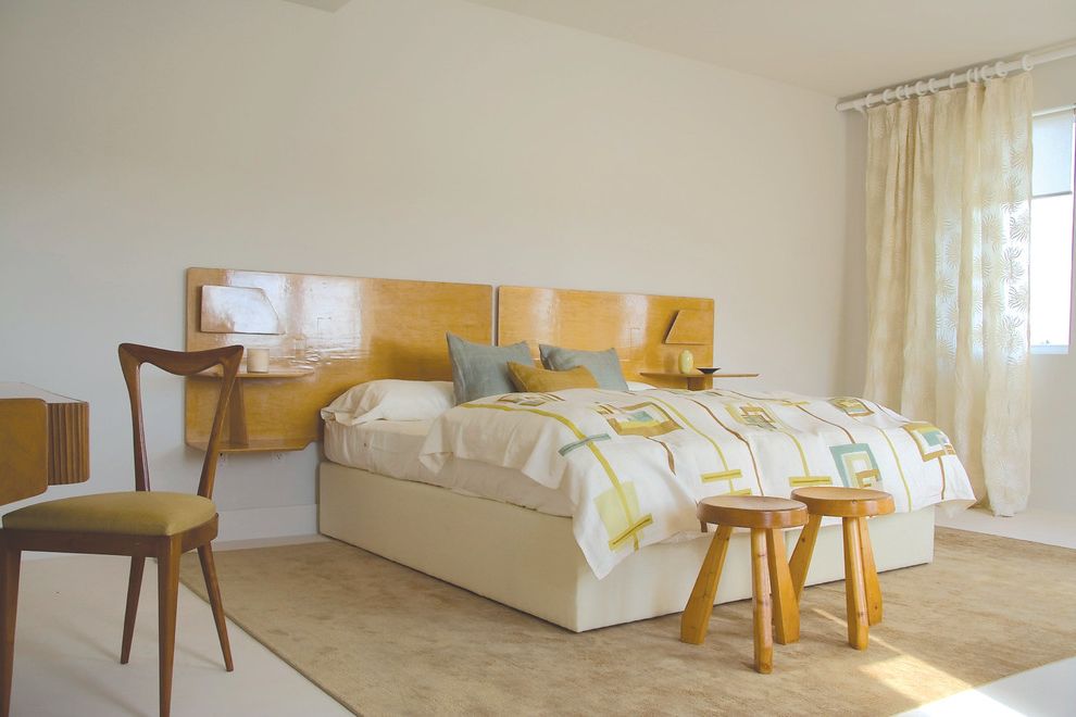 Alaskan King Bed with Modern Bedroom Wood Headboard
