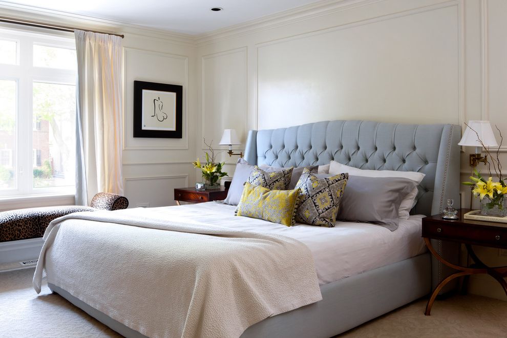 Alaskan King Bed with Traditional Bedroom Cheetah Print Bench