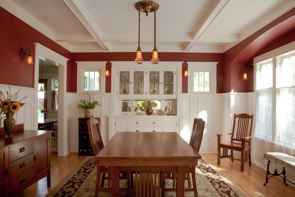 Ashley Furniture Dining Room Sets with Craftsman Dining Room Box Beams
