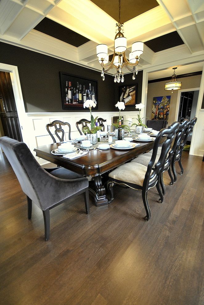 Ashley Furniture Dining Room Sets with Traditional Dining Room Dark Walls
