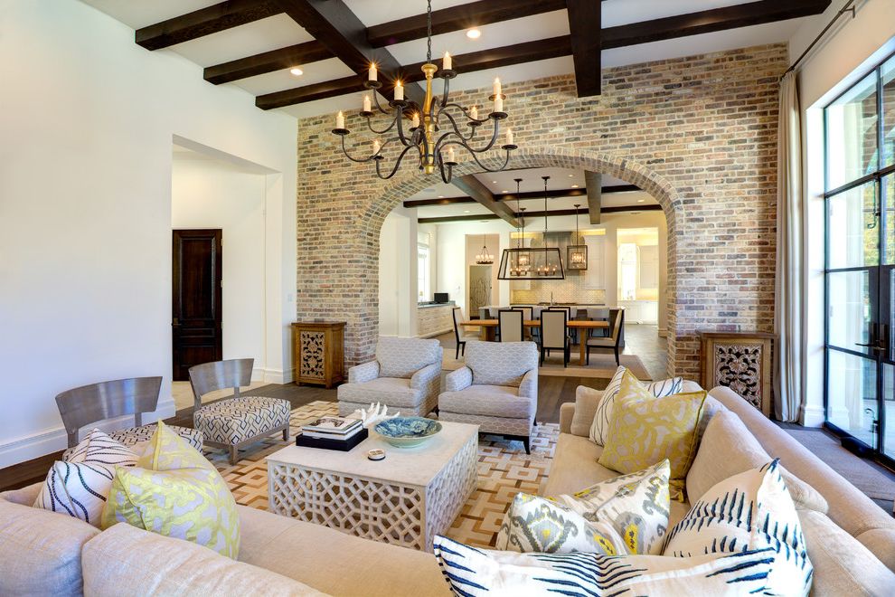 Bar Stools at Target with Mediterranean Family Room Beige Armchairs