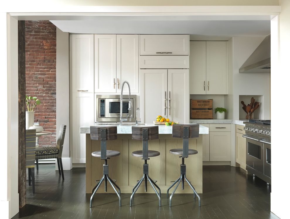 Bar Stools at Target with Modern Kitchen Brick Wall Wolf Range