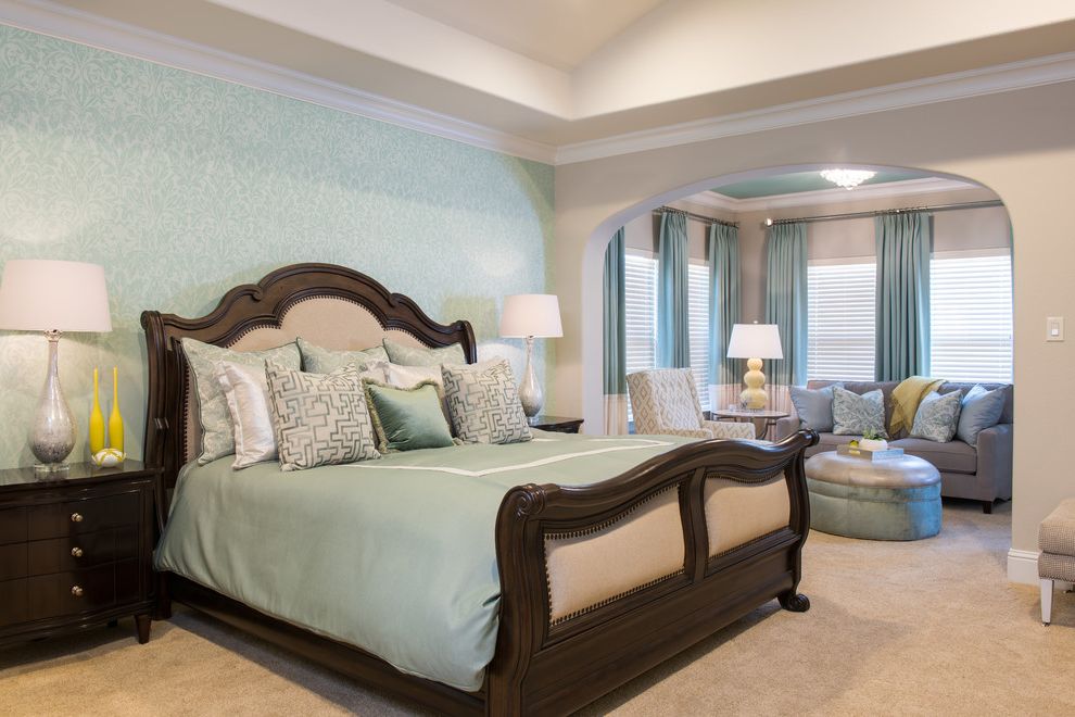 Beddys Beds with Transitional Bedroom Sitting Area