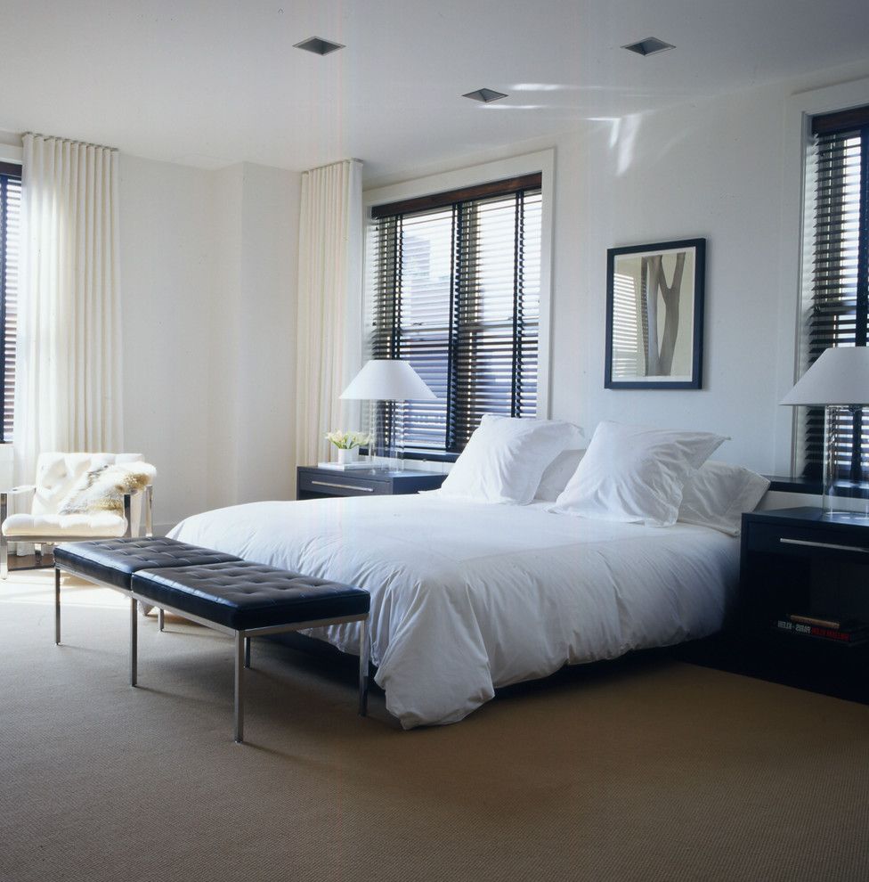 Best Room Darkening Blinds with Contemporary Bedroom Foot of the Bed