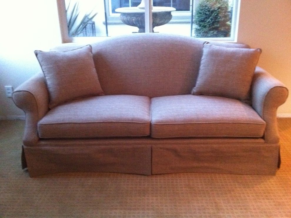 Briarwood Microfiber Sofa with Traditional Spaces Skirted Sofa
